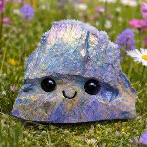 Handmade Crystal Buddy w/Iridescent Blue Angel Aura Finish, Looking For His home